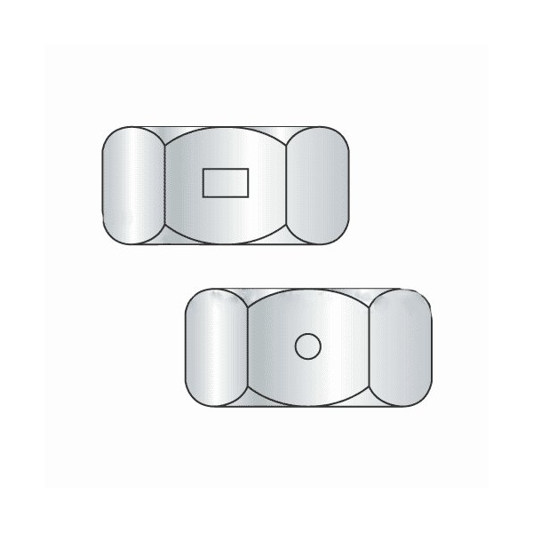 Newport Fasteners Center-Lock Distorted Thread Reversible Lock Nut, 3/4"-16, Steel, Zinc Plated, 250 PK 792876-BR-250 - main